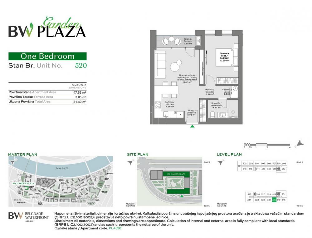 BW Garden Plaza, na odličnoj lokaciji, drugi red do reke